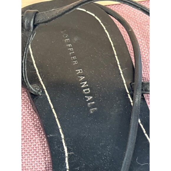 Loeffler Randall Lara Sandals in Black 9 with box Womens Leather Flats - Picture 6 of 14